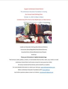 Clothing drive flyer.